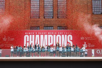 England fans soak up celebrations as Red Roses mark Women’s Rugby World Cup triumph