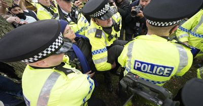 Pro-Palestine protesters arrested outside of Labour party conference in Liverpool