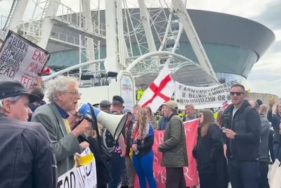 ‘No to Digital ID’ protests held near Labour Party conference in Liverpool