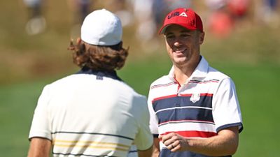 Justin Thomas Holes Out for Huge Eagle vs. Tommy Fleetwood at Ryder Cup