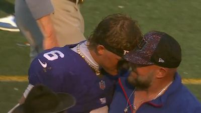 Cameras Caught Jaxson Dart, Brian Daboll's Emotional Embrace After Win vs. Chargers