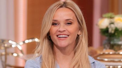 Reese Witherspoon’s powder blue outfit is perfect if you’re not ready to say goodbye to pastel shades just yet