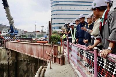 Concrete poured as Bangkok sinkhole repairs advance