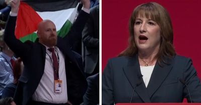 Rachel Reeves speech interrupted by pro-Palestine protester
