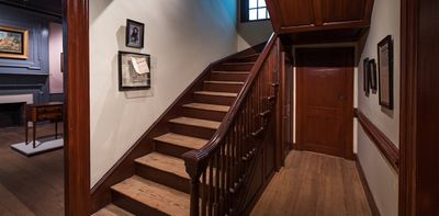 A staircase in a small, decorative arts museum tells a harrowing story of terror, abuse and enslavement