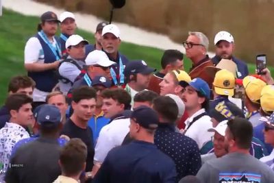 Rory McIlroy held back after wife Erica hit by beer from Ryder Cup crowd