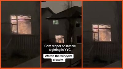 ‘Why didn’t you call the police?’: Footage appears to show man fighting off Grim Reaper looking figure in his house