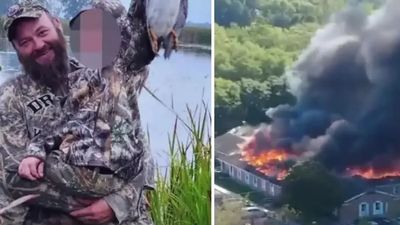 Marine and Iraq War veteran crashes car into Michigan church, sets it on fire