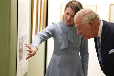 King visits exhibition of paintings including his own watercolours