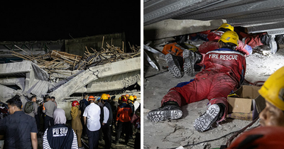 Over 60 Children Buried Under Collapsed School As Rescuers Race To Find Survivors