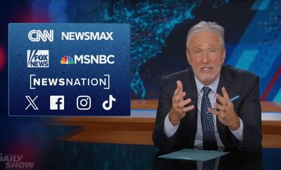 Jon Stewart on US violence: ‘These mass shootings don’t fit neatly into our left-right paradigm’