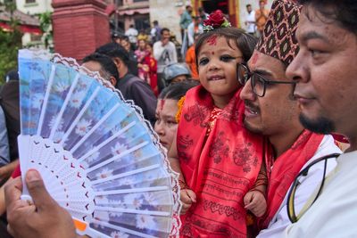 Toddler proclaimed as new living goddess to be worshipped by Hindus and Buddhists
