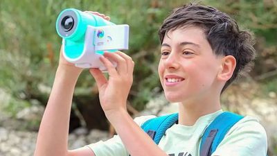 This cool camcorder is designed for kids - and transforms into a video projector!