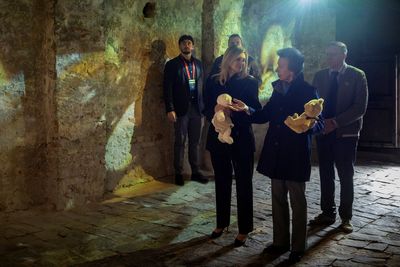 Princess Anne pays poignant tribute to child victims of war on surprise Ukraine trip