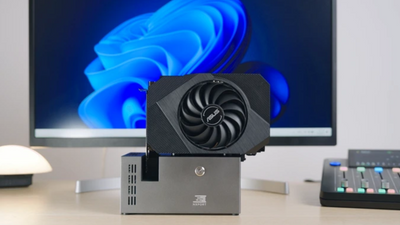 This is the world's smallest eGPU dock with a built-in 650W PSU - but I'm not sure I'd be comfortable with my $1,999 Geforce RTX 5090 GPU exposed to the elements