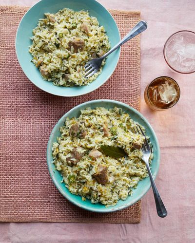 Salt pork with spinach rice and fish curry with mango: Keshia Sakarah’s recipes for Caribbean main courses