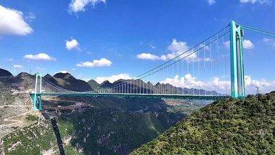 Watch: World’s tallest bridge opens in China. It's nearly 9 times higher than the Golden Gate Bridge