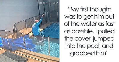 Man Performs CPR On Blind Dog After Pool Accident, And The Rescue Might Melt Your Heart
