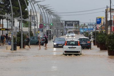 Ibiza issues red alert as heavy flooding leaves roads submerged