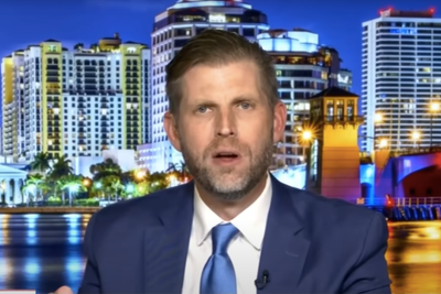 Eric Trump claims Biden tried to break up his dad and Melania’s marriage in wild Newsmax crashout: ‘They tried to separate our family!’