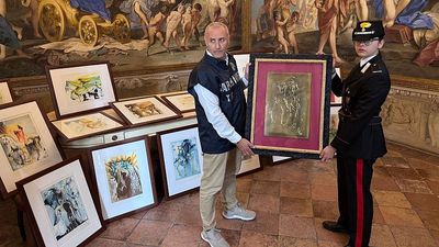 Italy's art police seize 21 suspected forged Salvador Dalí artworks after show opens in Parma