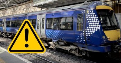 North Ayrshire train line closed due to heavy rain