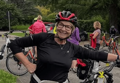 Fern Britton shows off five-stone weight loss on cycle trip after revealing secret to new look