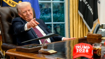 Laughter In The Oval Office As Trump Cracks COVID Joke Over Secretary Kennedy's Sneeze