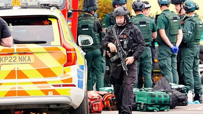 Two killed and three seriously injured in car and knife attack at Manchester synagogue on Yom Kippur