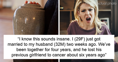 Man Brings Deceased Ex’s Ashes On Honeymoon, Wife Is Baffled And Kicks Him Out