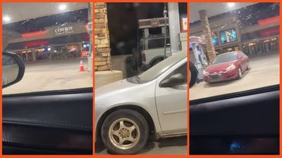 ‘It’s giving House of Wax’: Couple creeped out by gas station with lights off and dusty abandoned cars out front