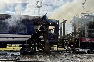 Ukraine-Russia war latest: At least 30 injured after Putin strikes Kyiv-bound passenger train in ‘savage’ attack