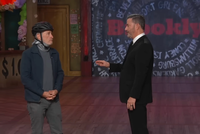 Jon Stewart hijacks Jimmy Kimmel monologue to deliver gag about Trump’s late-night crackdown