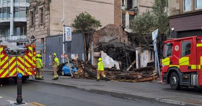 Building collapses in Glasgow city centre as Storm Amy hits Scotland
