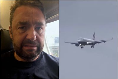 Jason Manford shares ‘scary’ clip of plane’s failed attempt to land during Storm Amy