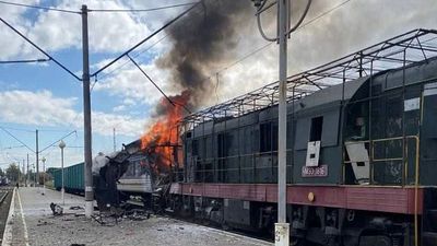 One dead after 'savage' Russian attack on Ukrainian railway station