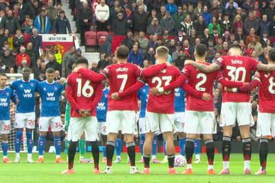 Watch: Minute silence held for Manchester synagogue attack victims at Old Trafford