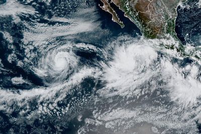 Tropical Storm Priscilla strengthens in the Pacific Ocean off the coast of Mexico
