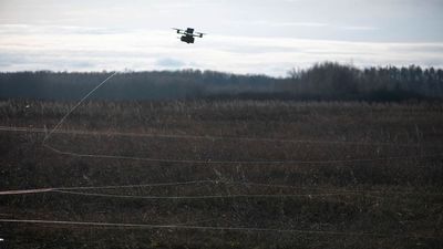 Ukraine’s rotating barbed wire drone barriers discovered by Russians — motorized barriers tear and slice the fiber-optic lines that jam-proof drones leave in their trail