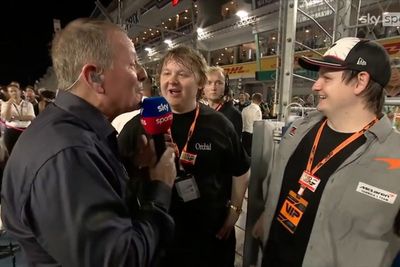 Hilarious moment Martin Brundle mistakes Lewis Capaldi for his brother at Singapore Grand Prix