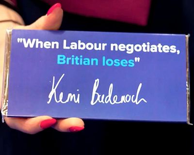 Tories set a low bar after misspelling Britain on conference chocolate