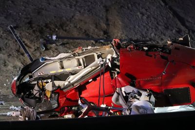 Three critically injured after medevac helicopter crashes on California highway