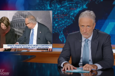 Jon Stewart shreds ‘human flat tire’ Chuck Schumer in ‘WTF’ rant over government shutdown