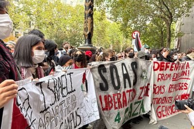 Palestine protests live: Pro-Gaza students chant ‘Palestine will live forever’ at October 7 rallies
