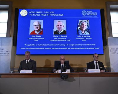 Nobel prize in physics awarded to three scientists for work on quantum mechanics
