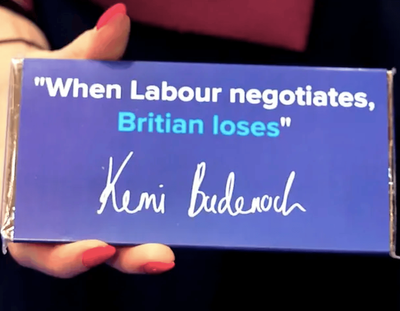 Tory party misspells 'Britain' on promotional chocolate bar at Conservative Party Conference
