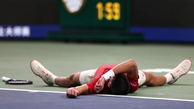 Novak Djokovic recovers after collapsing on court to reach Wuhan Open quarter-final