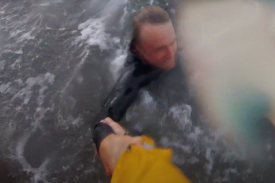 Surfer dragged half a mile out to sea by current saved in dramatic RNLI rescue