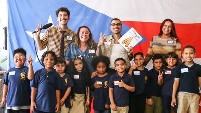 EXCLUSIVE CLIP: Rauw Alejandro Surprises a Classroom with Salsa Lesson on 'Celebrity Substitute'