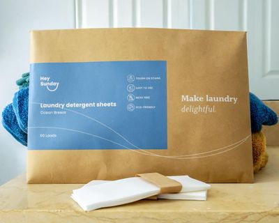Break up with your liquid detergent. Try these plastic-free laundry sheets instead